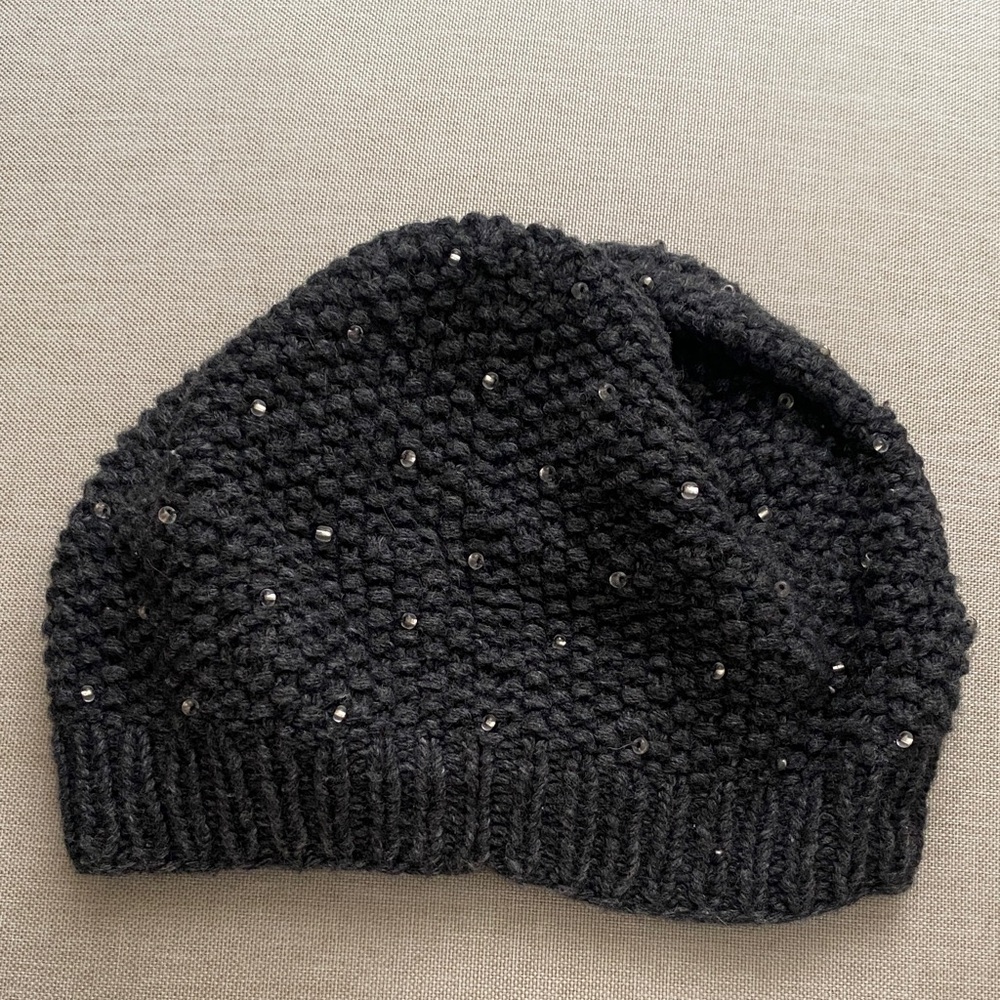 Wool Beanie with Sequins